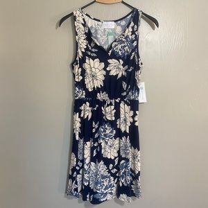 French Grey Alonia Brushed knit dress-Navy Sz L